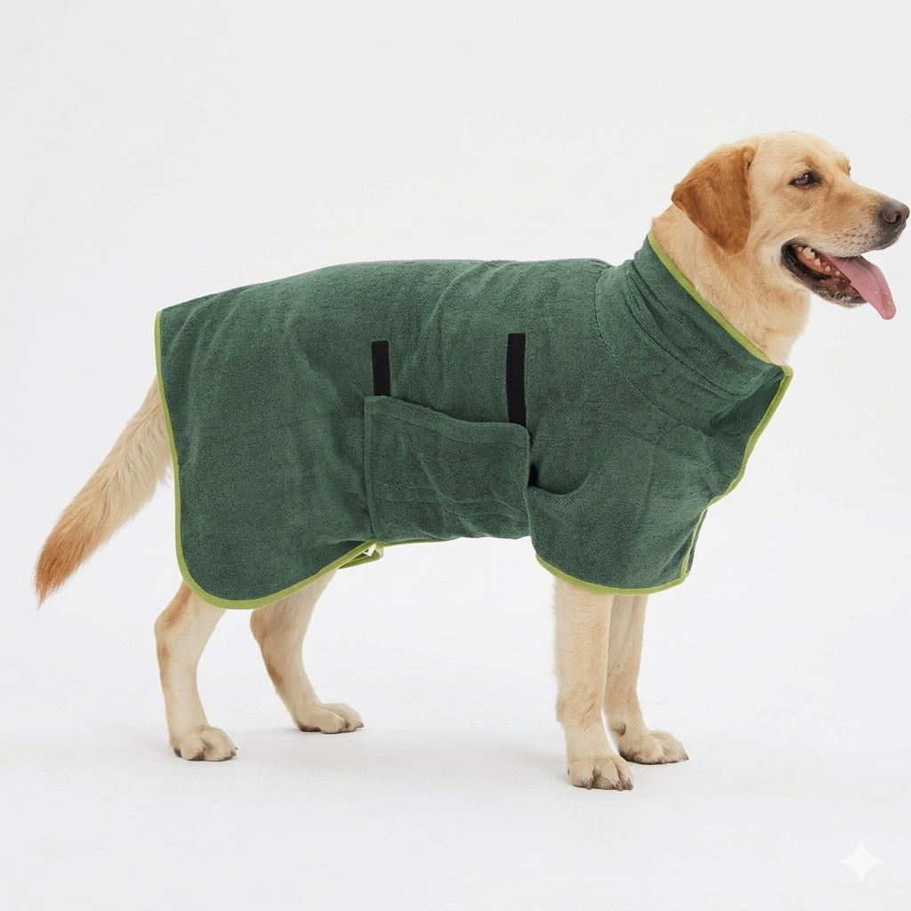 Huisdierenbadjas sneldrogende handdoek