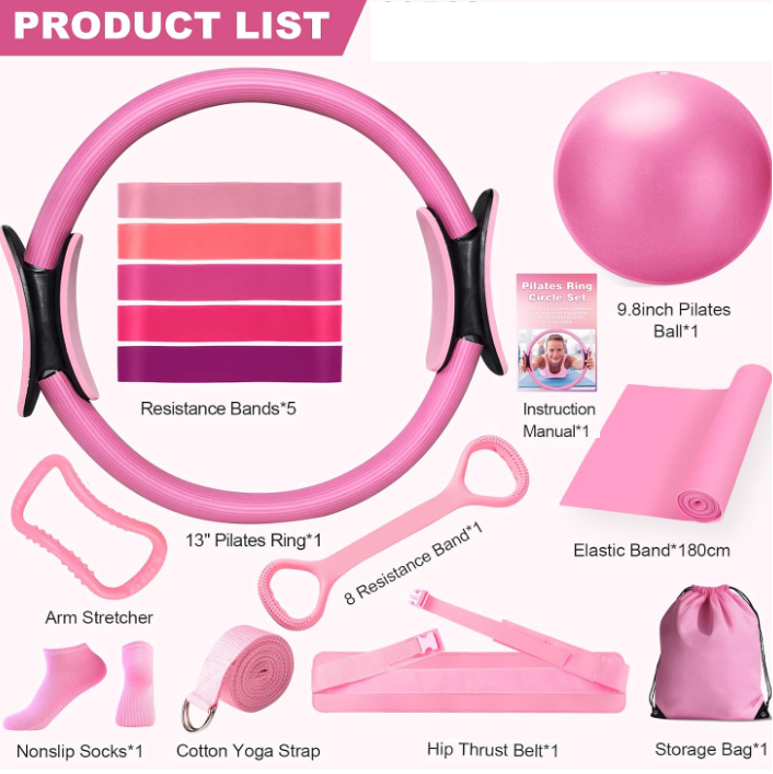 13-delige yoga- en pilates set