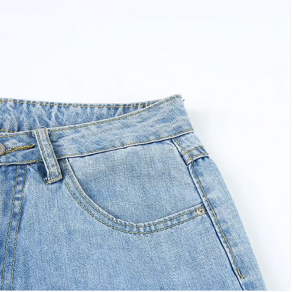 Dames High Waist Wide Leg Jeans
