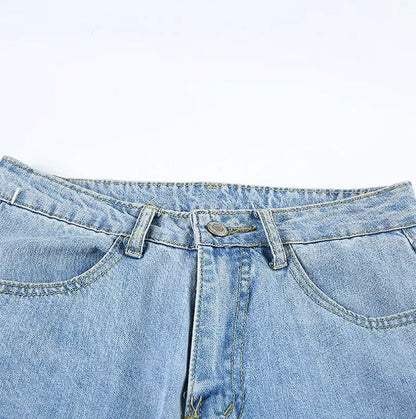 Dames High Waist Wide Leg Jeans