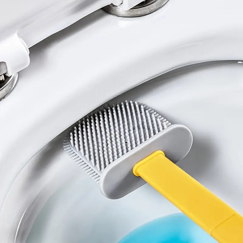 Retro siliconen toiletborstel en houder set (1 set)