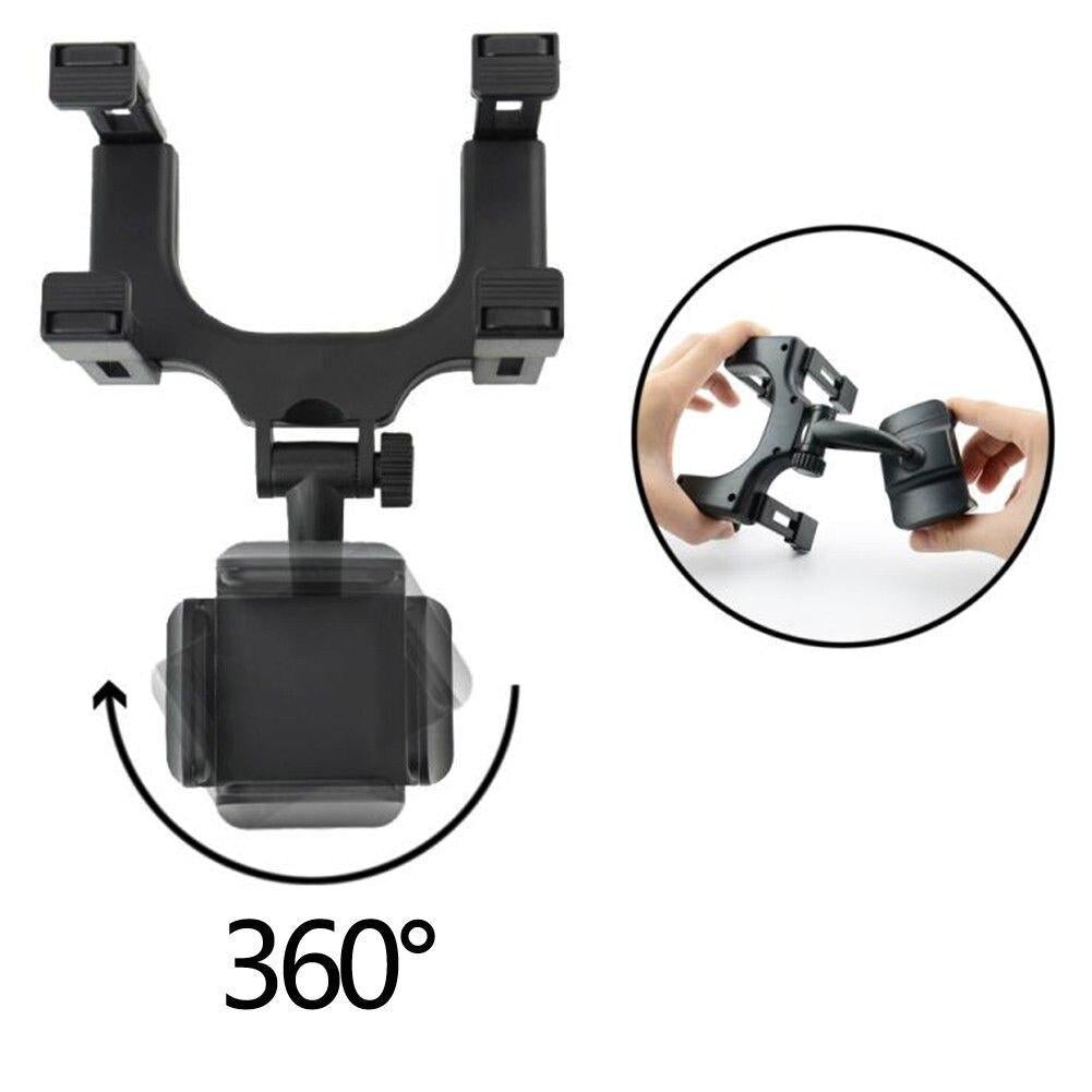 360° telefoonhouder voor achteruitkijkspiegel